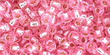 6/0 Toho Seed Beads #38 Silver Lined Pink 8-9g Vial