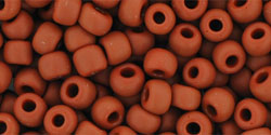 6/0 Toho Seed Beads #46LF Opaque Frosted Terracotta 8-9g Vial