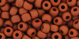 6/0 Toho Seed Beads #46LF Opaque Frosted Terracotta 8-9g Vial