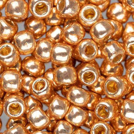 6/0 Toho Seed Beads #PF551 PermaFinish Galvanized Rose Gold 8-9g Vial