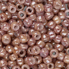 8/0 Toho Seed Beads #1201 Marbled Opaque Beige/Pink 8-9g Vial