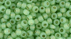 *8/0 Toho Seed Beads #2103 Silver Lined Milky Peridot 8-9g Vial