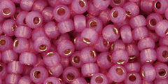 8/0 Toho Seed Beads #2106 Silver Lined Milky Mauve 8-9g Vial