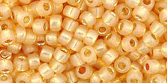 8/0 Toho Seed Beads #2110 S/L Milky Light Topaz 8-9g Vial