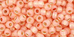 8/0 Toho Seed Beads #2111 Silver Lined Milky Peach 8-9g Vial