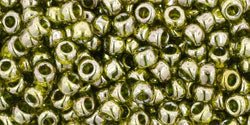 8/0 Toho Seed Beads #457 Gold Luster Green Tea 8-9g Vial