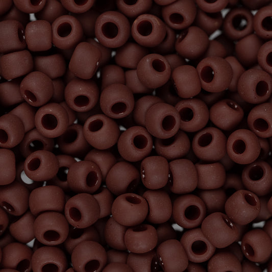 8/0 Toho Seed Beads #46F Opaque Frosted Oxblood 8-9g Vial