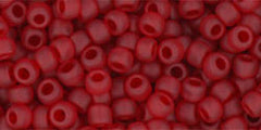 8/0 Toho Seed Beads #5CF Transparent Frosted Ruby 8-9g Vial