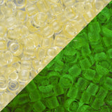 8/0 Toho Seed Beads #2721 Yellow Crystal / Bright Green 8-9g Vial