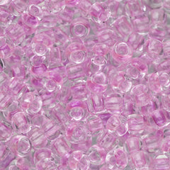 8/0 Toho Seed Beads #2724 Dark Pink / Green Pink 8-9g Vial