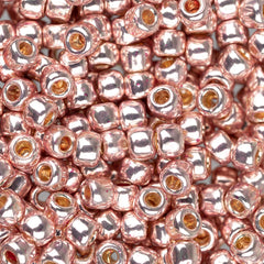 8/0 Toho Seed Beads #PF552 Perma Finish Galvanized Sweet Blush 8-9g Vial