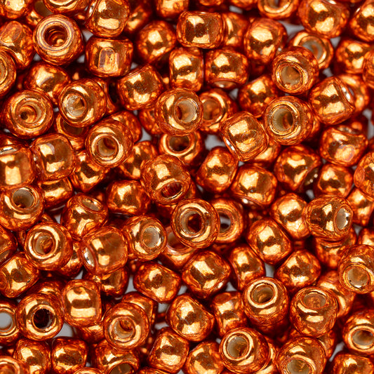 8/0 Toho Seed Beads #PF562 Perma Finish Galvanized Saffron 8-9g Vial