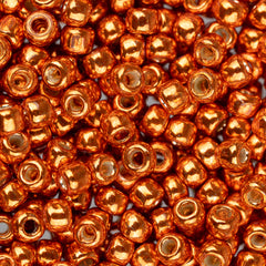 8/0 Toho Seed Beads #PF562 Perma Finish Galvanized Saffron 8-9g Vial