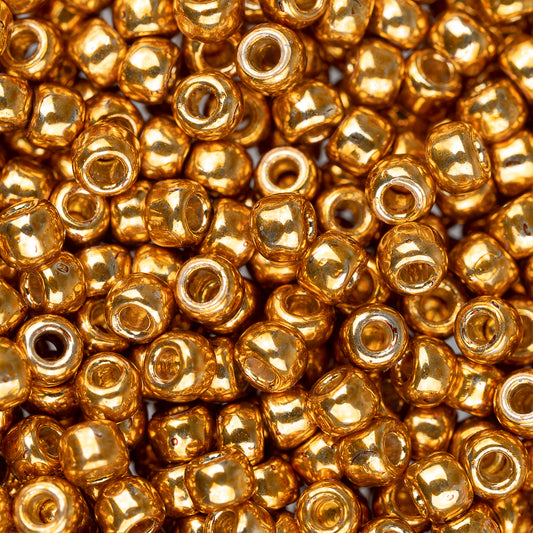 8/0 Toho Seed Beads #PF591 Perma Finish Galvanized Old Gold 8-9g Vial