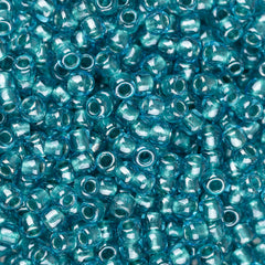 11/0 Toho Seed Beads #377 Metallic Teal Lined Light Sapphire 8-9g Vial