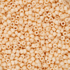 15/0 Toho Seed Beads #763 Opaque Pastel Frosted Apricot 8-9g Vial