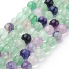 *4mm Fluorite (Natural) Beads 15-16" Strand