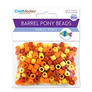 Pony Beads 200/pk - Sunshine