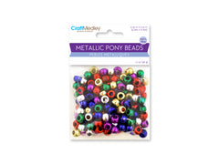 Pony Beads 150/pk - Metallic Multi Mix