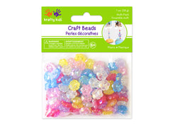 Acrylic Flower Beads 28g Multi Colour