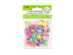 Acrylic Flower Medley Beads 50g Multi Colour