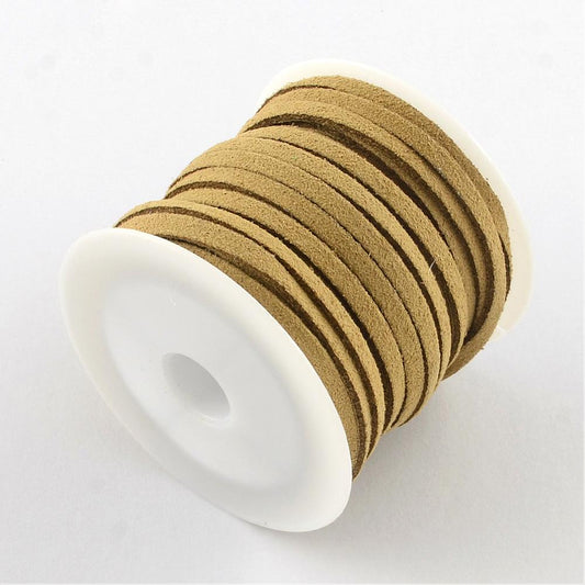 Faux Suede 5mm Lace 5m Burly Wood