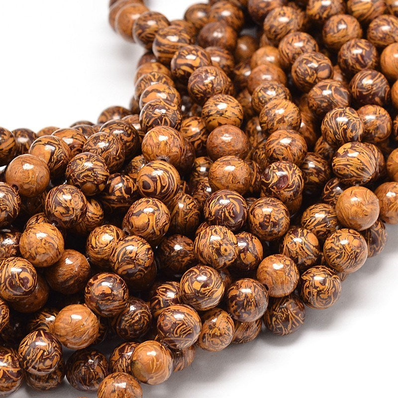 6mm Jasper Elephant Skin (Natural) Beads 15-16" Strand