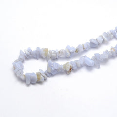 Agate Blue Lace (Natural) Bead Chips 31" Strand