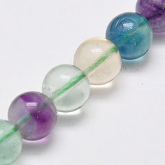 *4mm Fluorite (Natural) Beads 15-16" Strand