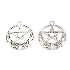 1" Pentagram Celtic Metal Charm 2/pk