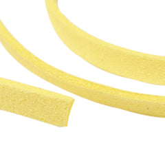 5mm Faux Suede Lace Yellow 5m