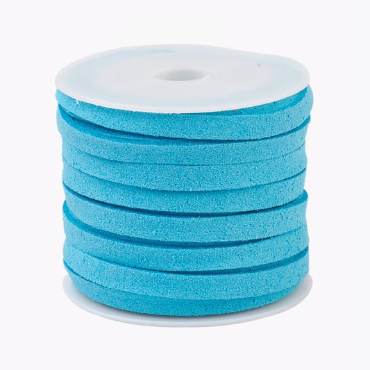 Faux Suede 5mm Lace 5m Turquoise