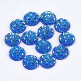 Resin Cabochons, Round Cluster 12mm Blue 10/pk