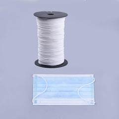 *2mm Round White Elastic - Price Per Yard