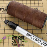 Knot It 1mm Waxed Brazilian Cord 144m Card Brown