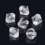 4mm Plastic Bicone 500/pk - Crystal