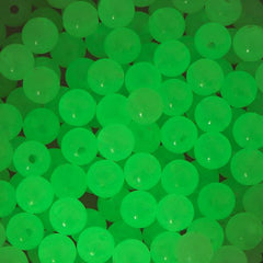 8mm Round Plastic Beads 1000/pk - Glow In The Dark