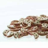 *Czech Crescent Beads Luster Rose Gold Topaz 5g Vial
