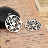 Four Seasons Pendant 1.1″ Antique Silver 5/pk