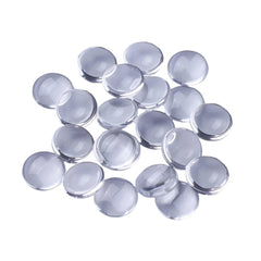 Glass Cabochons, 12mm Round Clear 10/pk