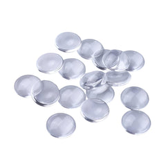 Glass Cabochons, 20mm Round Clear 10/pk