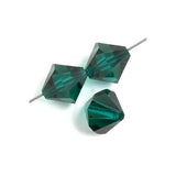 Preciosa Bicone 4mm Emerald Each