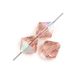 Preciosa Bicone 4mm Light Rose AB Each