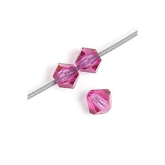 4mm Fuchsia Preciosa Bicone Each