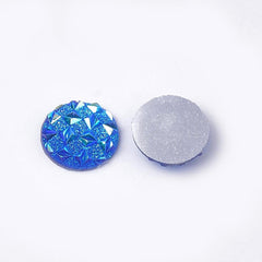 Resin Cabochons, Round Cluster 12mm Blue 10/pk