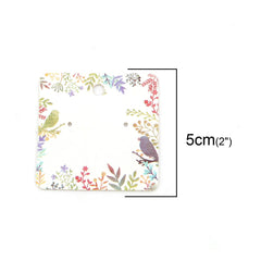 Earring Cards 2" Birds & Flowers 50/pk