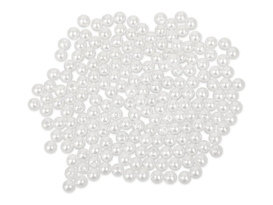 Round Plastic Pearls 6mm White 185/pk