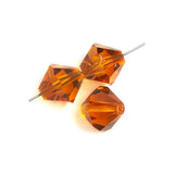 Preciosa Bicone 6mm Topaz Each