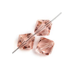 6mm Light Rose Preciosa Bicone Each