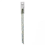 Crystal Lane Rondelle 3x4mm Opaque Green Iris 2x7" Strand